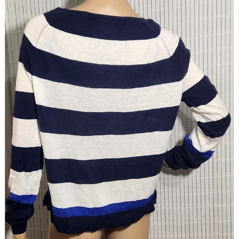 Dip Long sleeve Top Sweater For Women Lightweight Color Blue Navy White - Picture 6 of 11